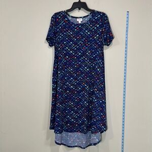 Blue/Purple Short Sleeve Dress By LuLaRoe. Size Small.